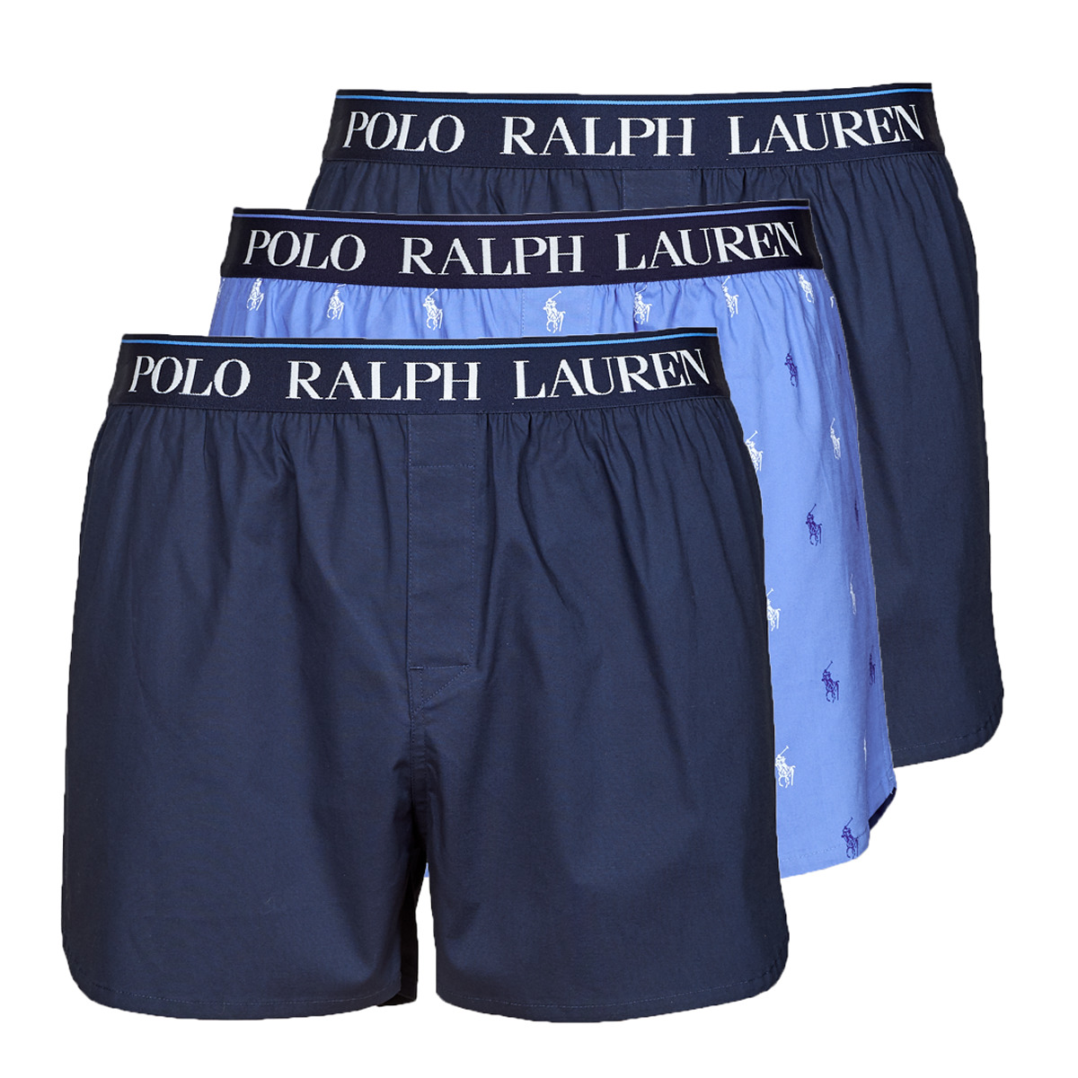 Roupa de interior Homem Boxer Polo Ralph Lauren WOVEN BOXER X3 Camisa Polo Polo Ralph Lauren Slim Lisa Azul