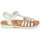 Sapatos Rapariga Sandálias Kickers COSMETICK Branco / Ouro