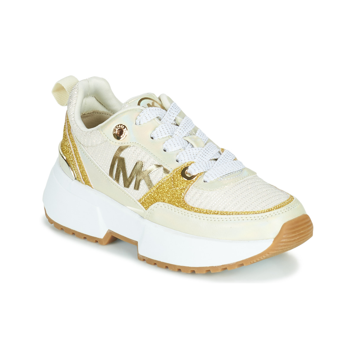 Sapatos Rapariga Sapatilhas MICHAEL Michael Kors Cosmo Sport Bege / Ouro