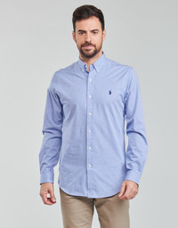 Textil Homem Camisas mangas comprida Polo Ralph Lauren ZSC11B Azul / Branco