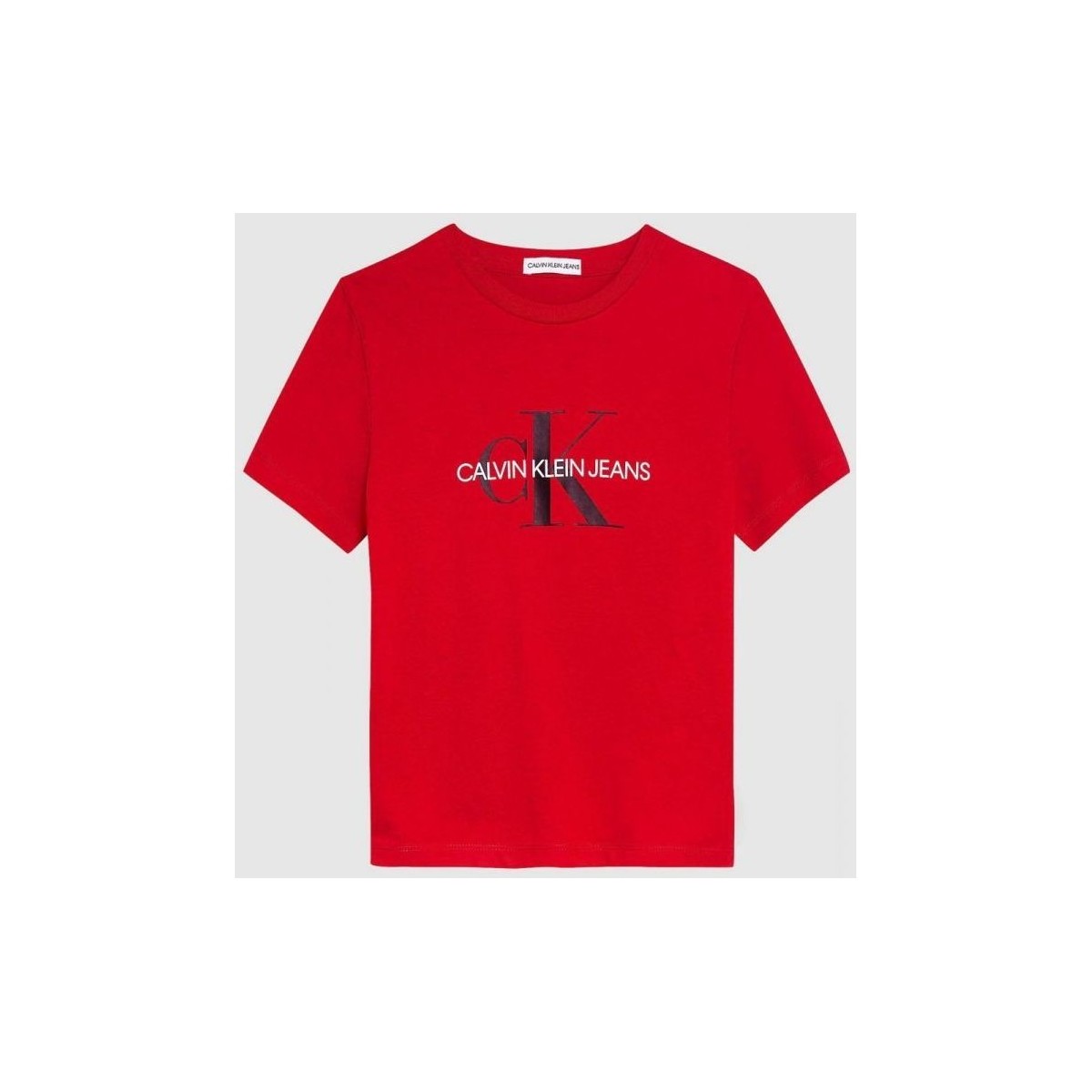Textil Criança T-shirts e Pólos Calvin Klein Jeans IU0IU00068 LOGO T-SHIRT-XND FIERCE RED Vermelho
