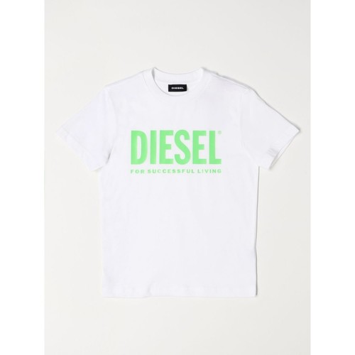 Textil Criança T-shirts e Pólos Diesel 00J4P6 00YI9 TJUSTLOGO-100U Branco