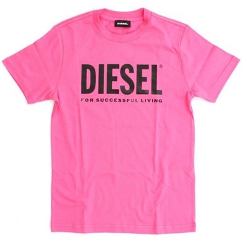 Textil Criança T-shirts e Pólos Diesel 00J4P6 00YI9 TJUSTLOGO-K369 Rosa