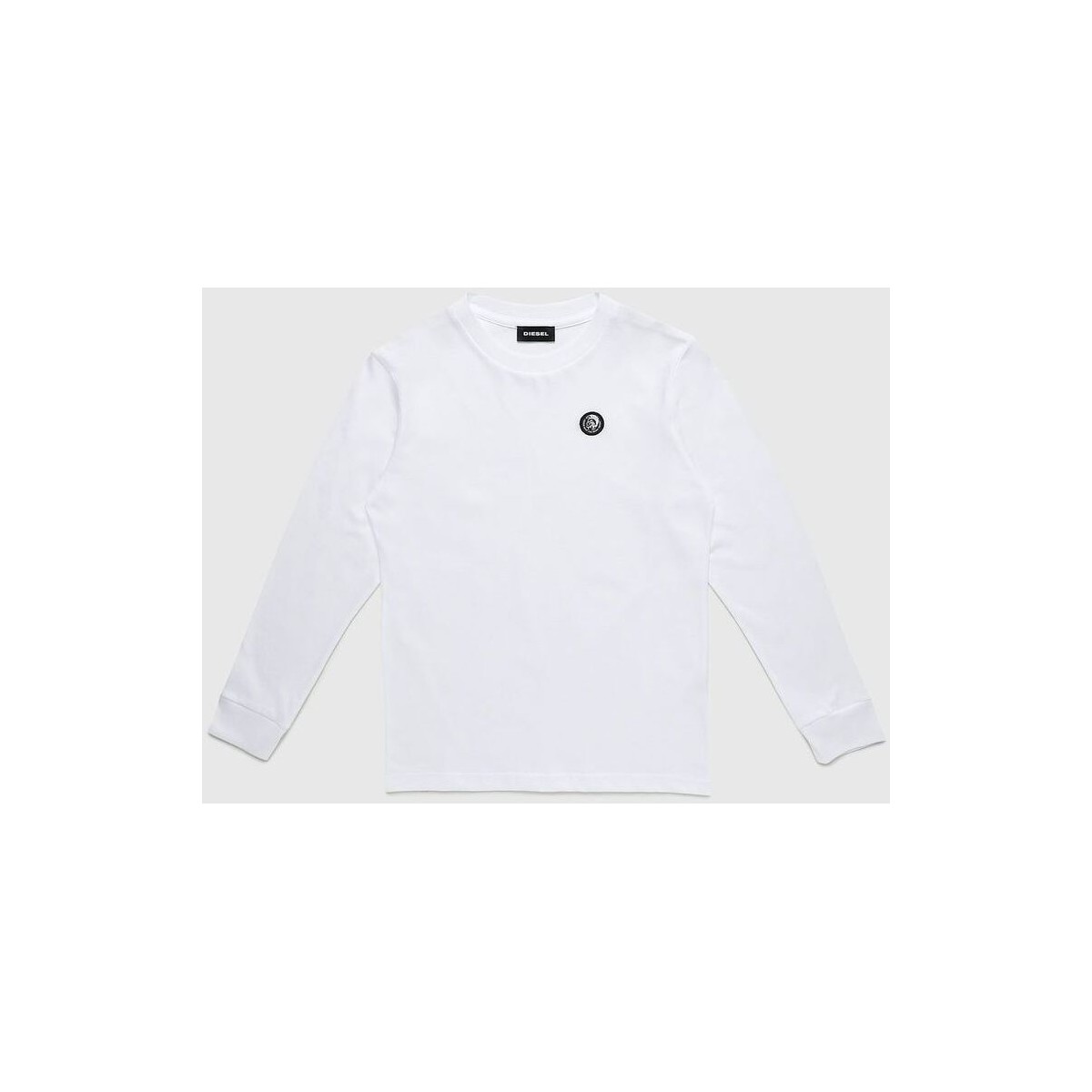 Textil Criança T-shirts e Pólos Diesel 00J4YF 00YI9 TFREDDY ML-K100 WHITE Branco