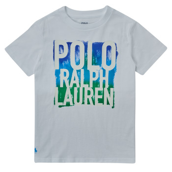 Textil Rapaz T-Shirt mangas curtas Polo Ralph Lauren GIMMO Branco