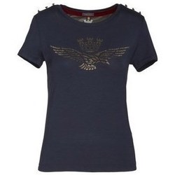 Textil Mulher T-Shirt mangas curtas Aeronautica Militare 202TS1809DJ41408 Marinho
