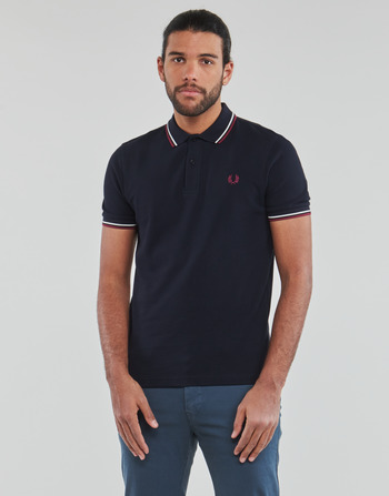 Textil Homem Polos mangas curta Fred Perry TWIN TIPPED FRED PERRY SHIRT Marinho / Maroon