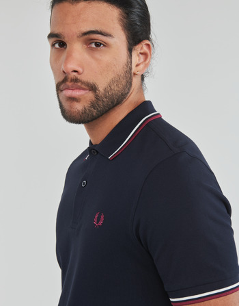 Fred Perry TWIN TIPPED FRED PERRY SHIRT Marinho / Maroon