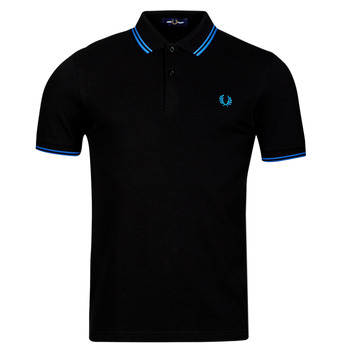 Textil Homem Polos mangas curta Fred Perry TWIN TIPPED FRED PERRY SHIRT Preto / Azul