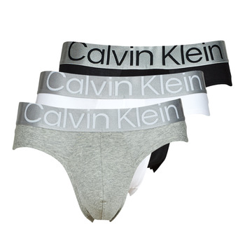 Roupa de interior Homem Cueca Calvin Klein Jeans BRIEF X3 Preto / Cinza / Branco