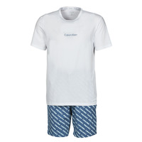 Textil Homem Pijamas / Camisas de dormir Calvin Klein Jeans SHORT SET Marinho / Branco