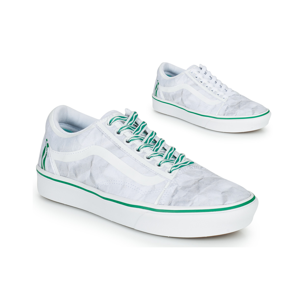 Sapatos Sapatilhas Vans COMFYCUSH OLD SKOOL Branco / Cinza / Verde