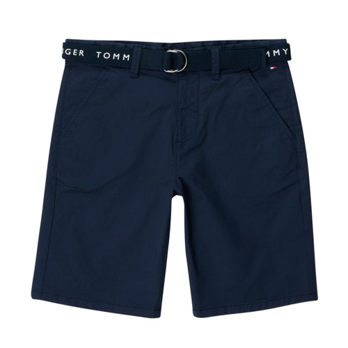 Textil Rapaz Shorts / Bermudas tommy Leather Hilfiger TOURSAW Marinho