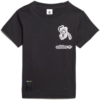 Textil Criança T-Shirt mangas curtas adidas Originals  Preto