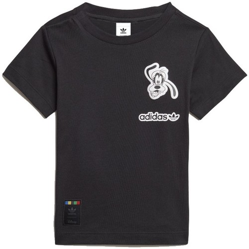 Textil Criança T-Shirt Man mangas curtas adidas Originals Goofy Tee Preto