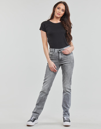 Textil Mulher Calças Jeans G-Star Raw Noxer straight Cinza