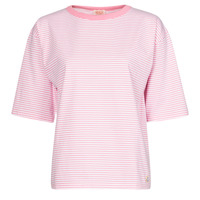 Textil Mulher We11done mirror logo-print cotton T-shirt 79240 Branco / Rosa