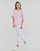 Textil Mulher T-Shirt Lang mangas curtas Armor Lux 79240 Branco / Rosa