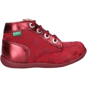 Sapatos Rapariga Botins Kickers 879050-10 BONZIP-2 Vermelho