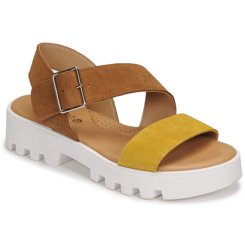 Sapatos Rapariga Sandálias Sapatilhas de cano-alto NEW 32 Camel / Amarelo