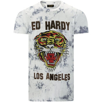 Textil Homem T-Shirt mangas curtas Ed Hardy - Los tigre t-shirt white Branco