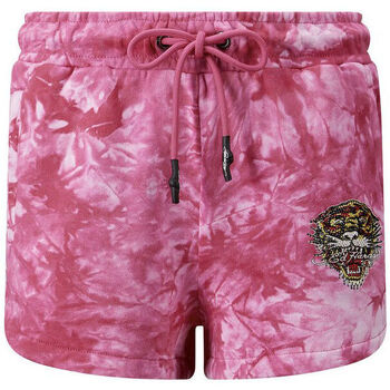 Textil Homem Shorts / Bermudas Ed Hardy - Los tigre runner short hot pink Rosa