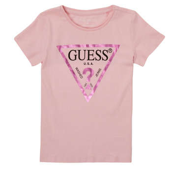 Textil Rapariga T-Shirt mangas curtas Guess LIO Rosa