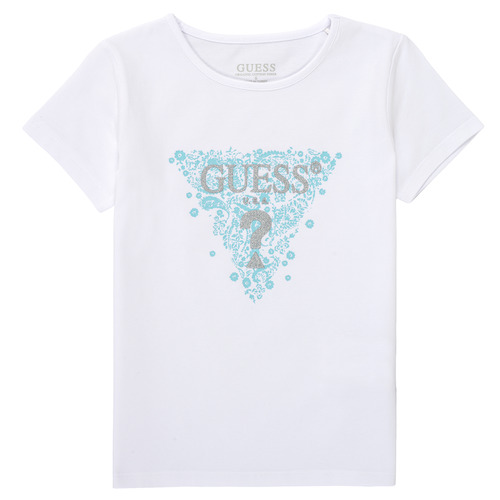 Textil Rapariga Grey Organic Cotton T-shirt Guess IMOS Branco