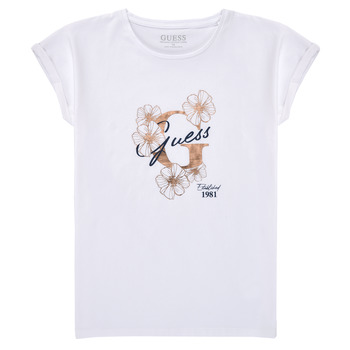 Textil Rapariga T-Shirt mangas curtas Guess TEURO Branco