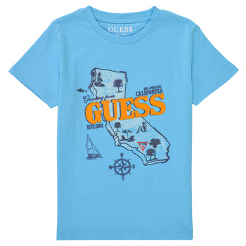 Textil Rapaz T-Shirt mangas curtas Guess INESMI Azul