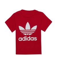 Textil Criança T-Shirt mangas curtas adidas Originals TREFOIL TEE Vermelho