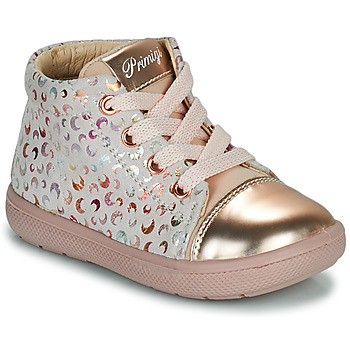Sapatos Rapariga Sapatilhas de cano-alto Primigi 1854211 Branco / Rosa / Ouro