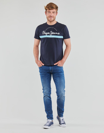 Textil Homem Calças de ganga slim Pepe jeans and STANLEY Azul
