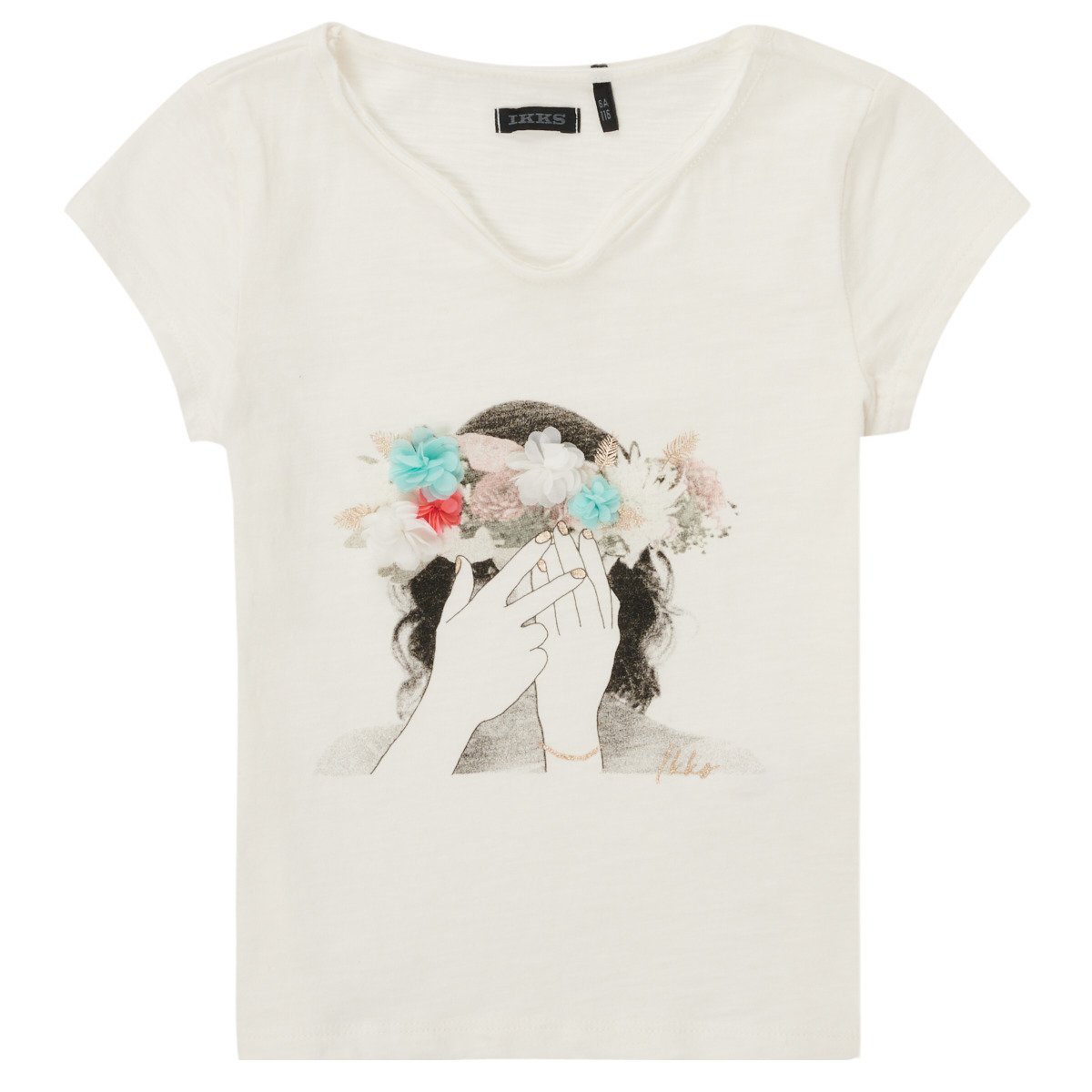Textil Rapariga T-Shirt mangas curtas Ikks ECLISPA Branco