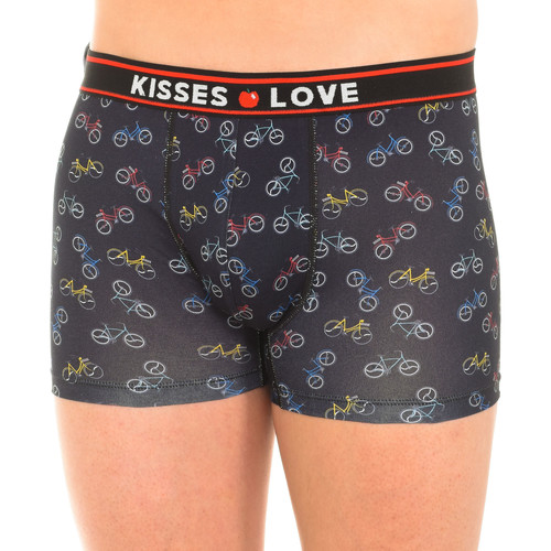 MSGM embroidered-logo cotton T-Shirt Nero Homem Boxer Kisses&Love KL10005 Multicolor