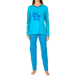 Textil Mulher Pijamas / Camisas de dormir Kisses And Love Pijama Interlock Invierno 3 Stars Verde