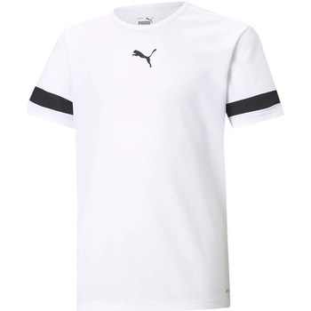 Textil Rapaz T-Shirt mangas curtas Logo Puma Teamrise Jersey Branco