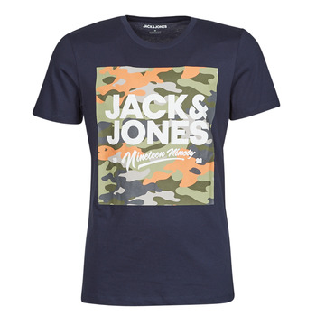 Textil Homem T-Shirt mangas curtas Jack & Jones JJPETE Marinho