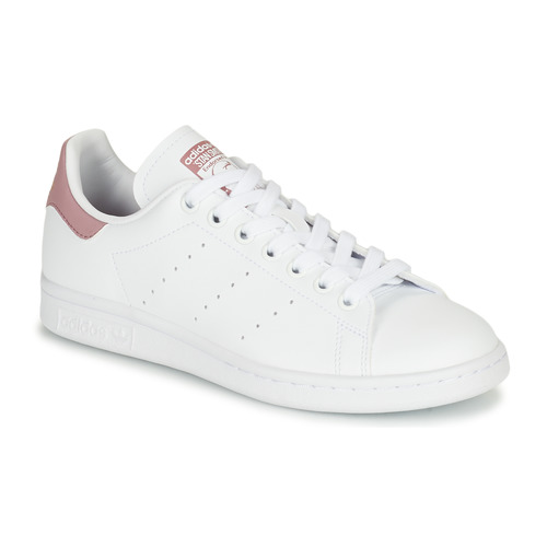 Sapatos Mulher Sapatilhas adidas Originals STAN SMITH W Branco / Rosa