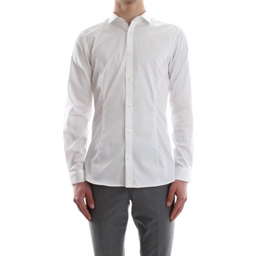 Textil Homem Camisas mangas comprida Jack & Jones 12097662 PARMA-WHITE Branco