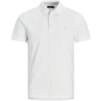 Textil Homem T-shirts e Pólos Jack & Jones 12136668 PAULOS-WHITE/TONAL/VAPO Branco