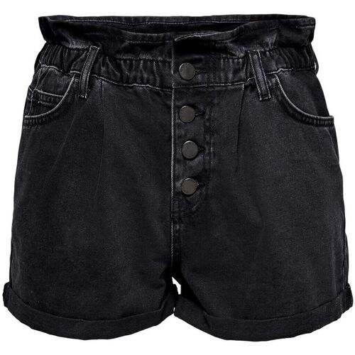 Textil Mulher Shorts / Bermudas Only 15200196 CUBA-BLACK DENIM Preto