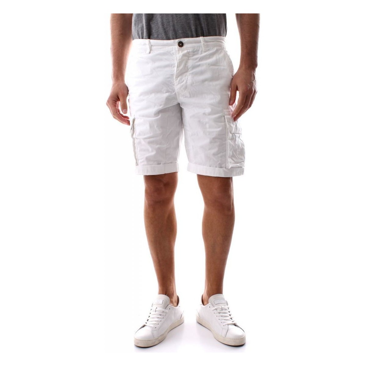 Textil Homem Shorts / Bermudas 40weft NICK 6013/6874-40W441 WHITE Branco