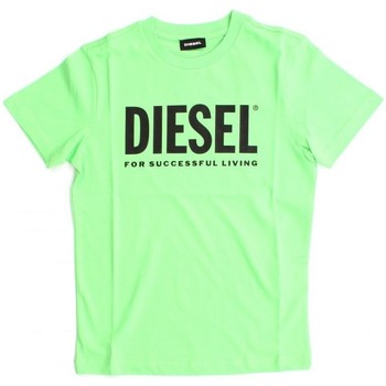 Textil Criança T-shirts e Pólos Diesel 00J4P6 00YI9 TJUSTLOGO-K506 Verde