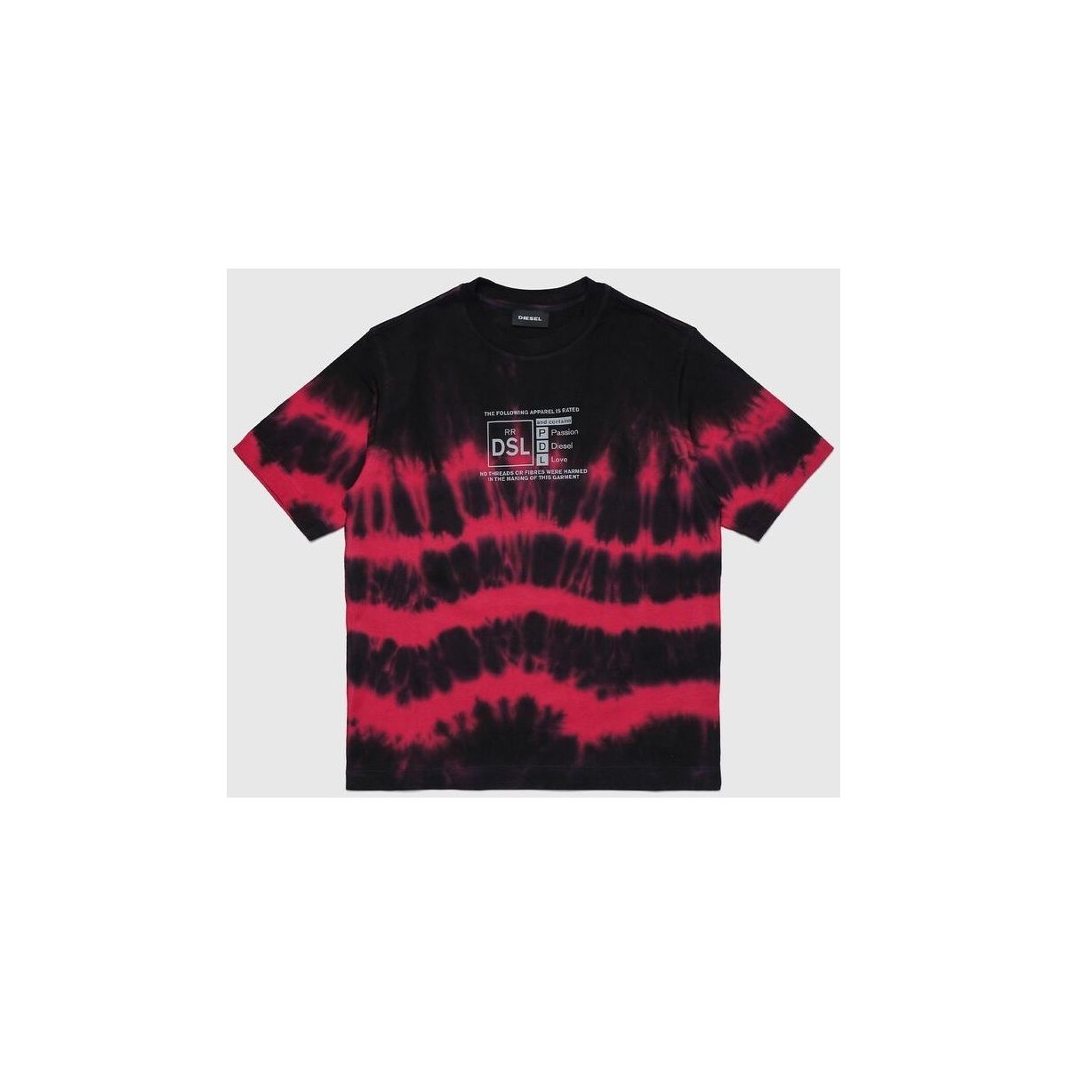 Textil Criança T-shirts e Pólos Diesel J00246 0TBAB TJUST38-K369 FUCHSIA BLACK Violeta