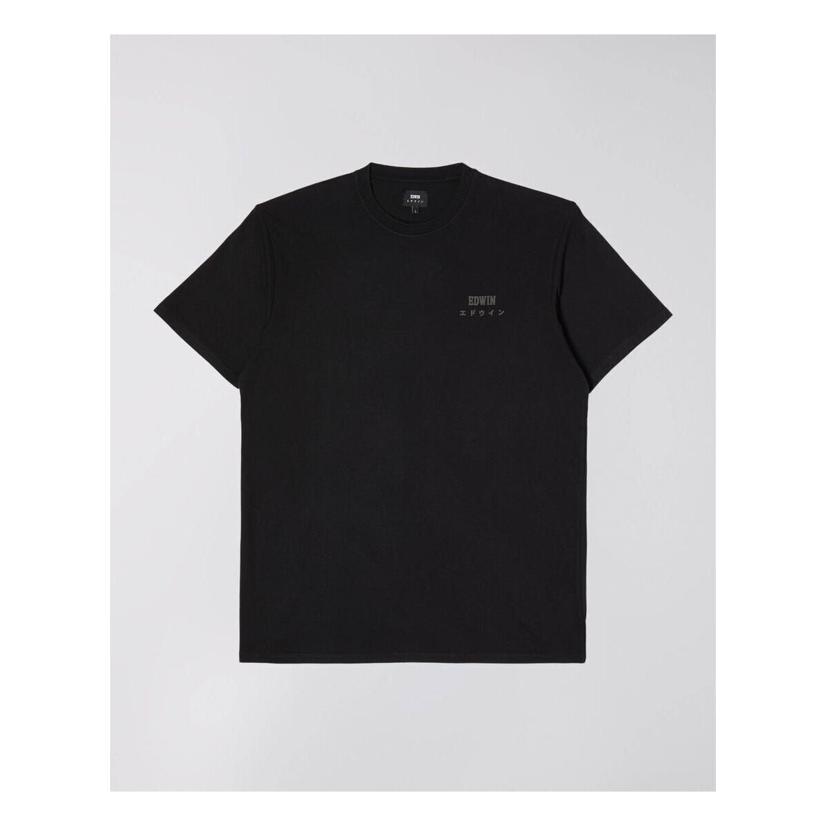 Textil Homem T-shirts hoxton e Pólos Edwin 45421MC000120 LOGO CHEST-BLACK Preto