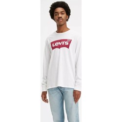 Textil Homem T-shirts e Pólos Levi's 36015 0010 - LONG SLEEVE TEE-BRIGHT WHITE Branco