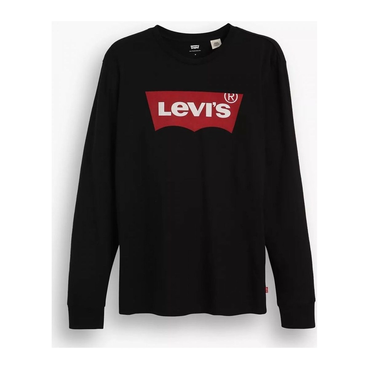Textil Homem T-shirts Studios e Pólos Levi's 36015 0013 - LONG SLEEVE TEE-BLACK Preto