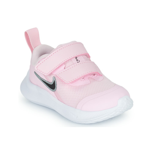 Sapatos Criança Multi-desportos Nike White Nike White Star Runner 3 Rosa / Preto