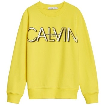 Textil Rapariga Sweats Calvin Klein Jeans IG0IG01006 LOGO SWEATSHIRT-ZHM BRIGHT SUNSHINE Amarelo